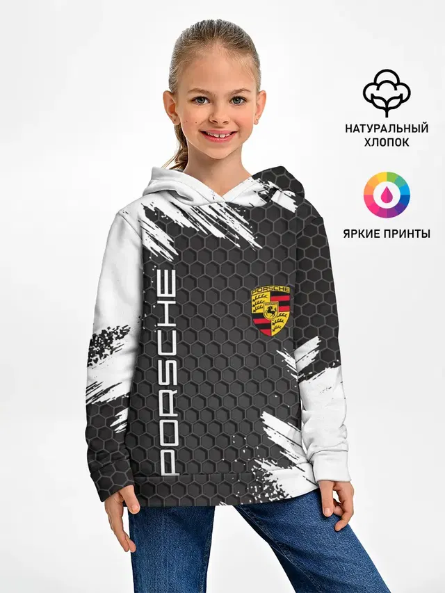 Детское худи с принтом «Porsche»