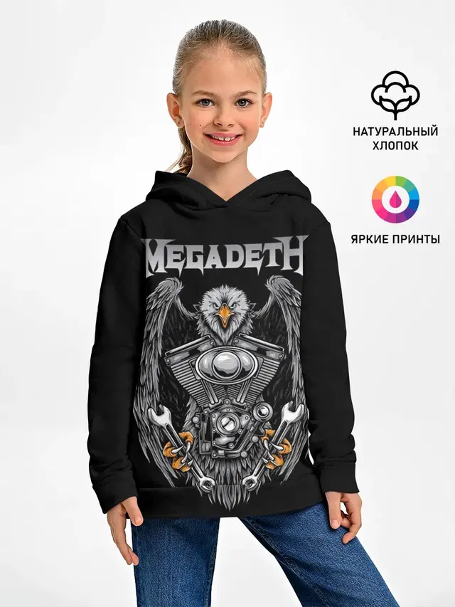 Детское худи с принтом «Megadeth»