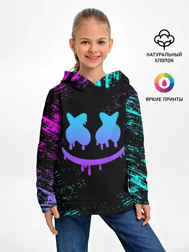Детское худи с принтом «Marshmello»