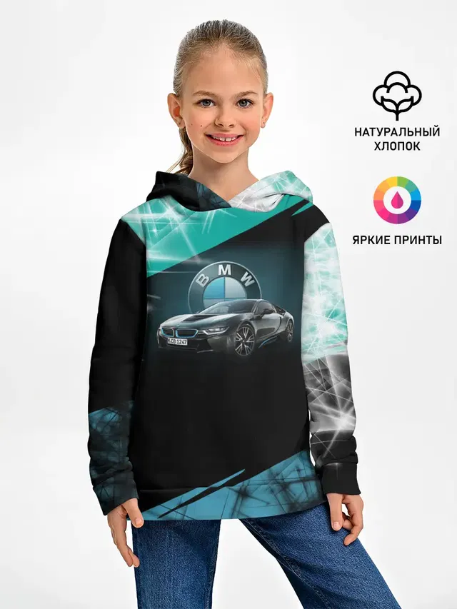 Детское худи с принтом «BMW»