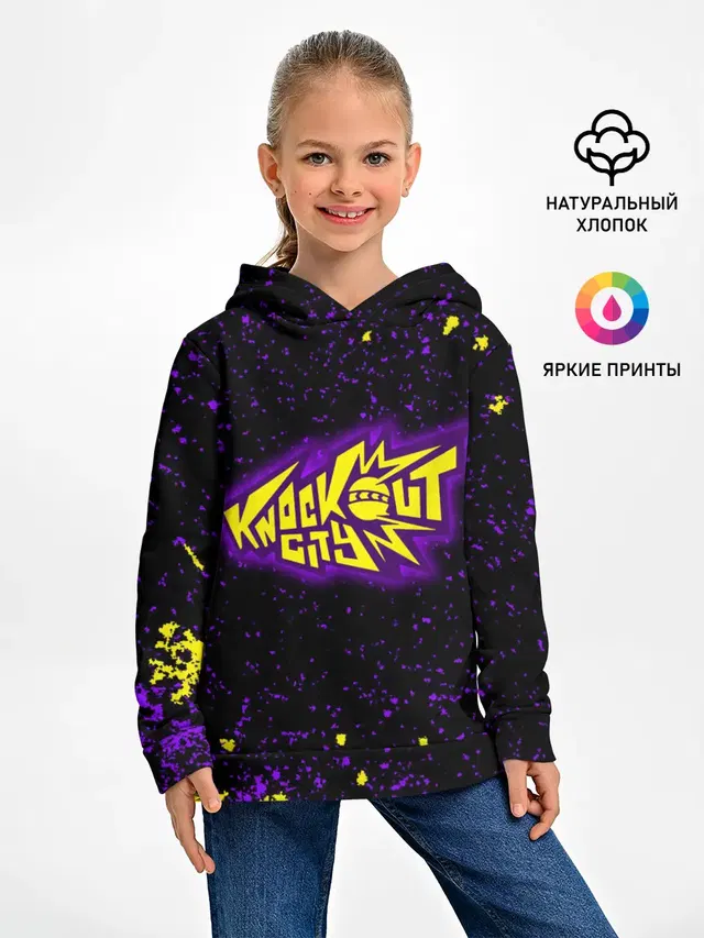 Детское худи с принтом «The knockout city — Knockout City, logo»