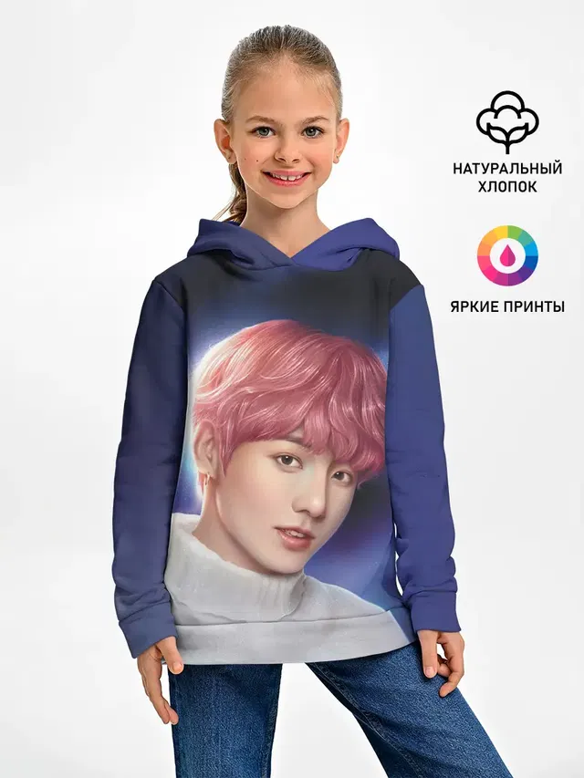 Детское худи с принтом «BTS — Kiss»