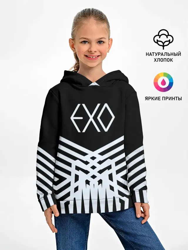 Детское худи с принтом «Exo»
