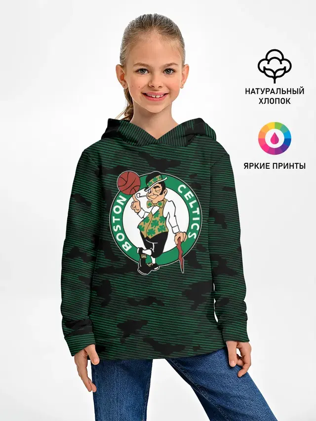 Детское худи с принтом «НБА — Boston Celtics»