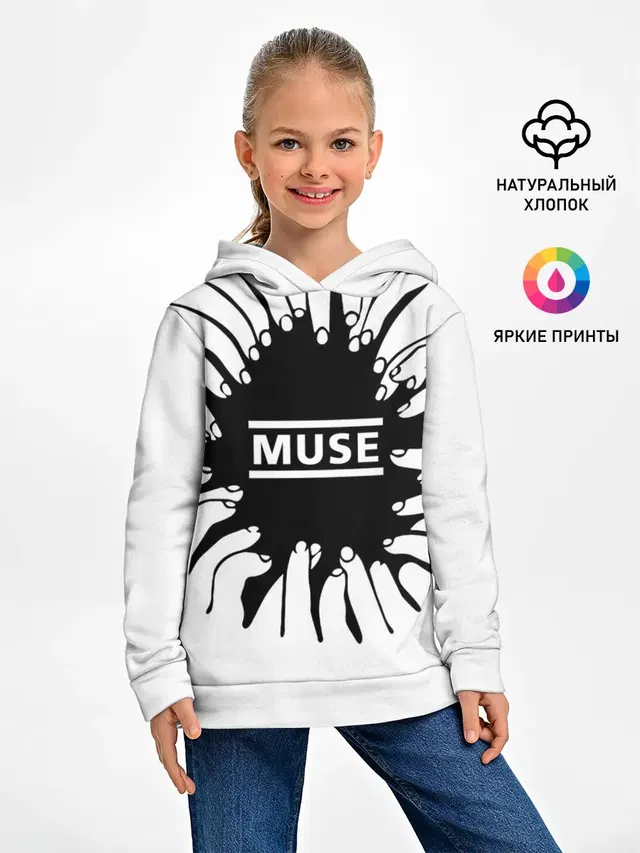 Детское худи с принтом «MUSE пальцы»