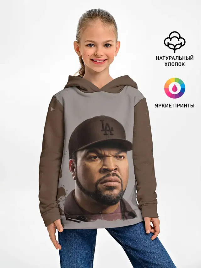 Детское худи с принтом «Ice Cube — Айс Куб»