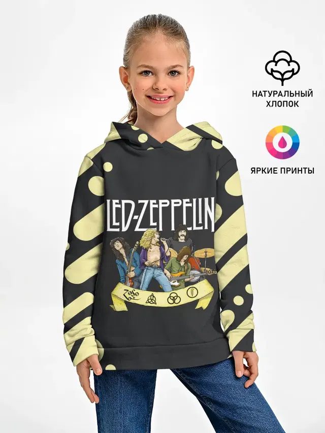 Детское худи с принтом «Led Zeppelin»