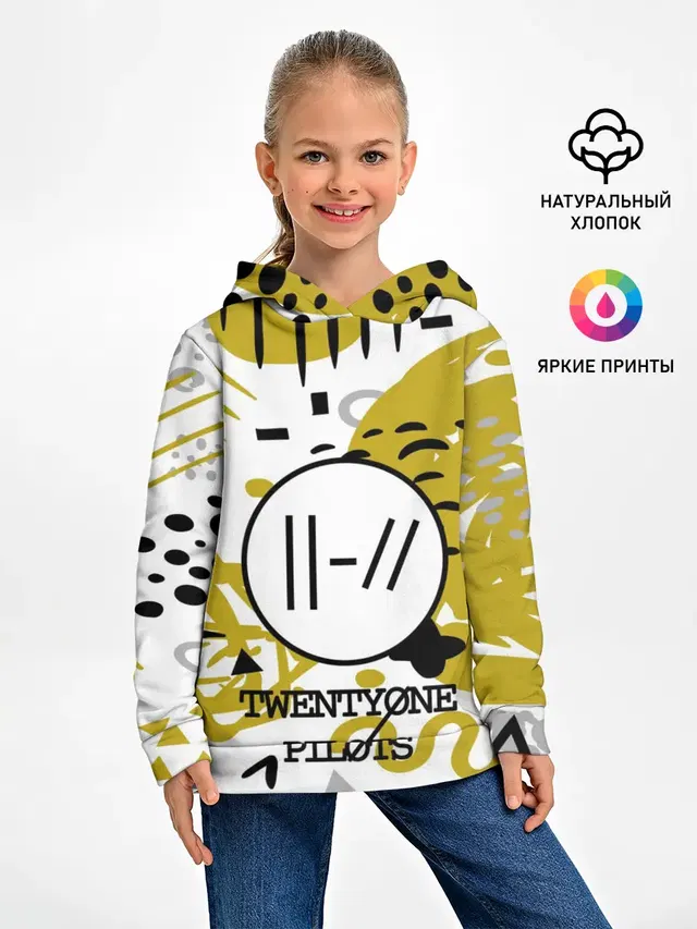 Детское худи с принтом «Twenty One Pilots»