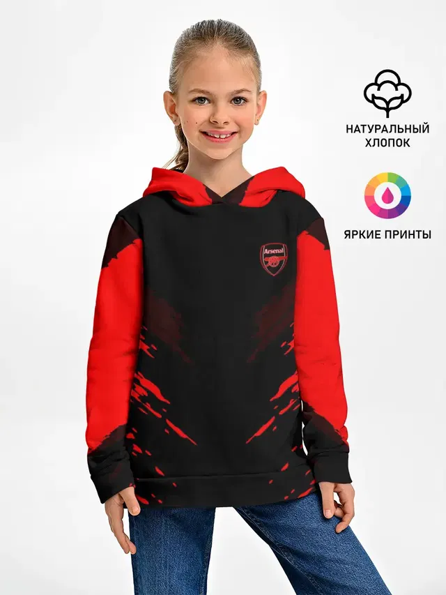 Детское худи с принтом «Arsenal 2018 Sport»