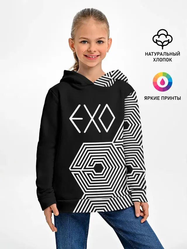 Детское худи с принтом «Exo»