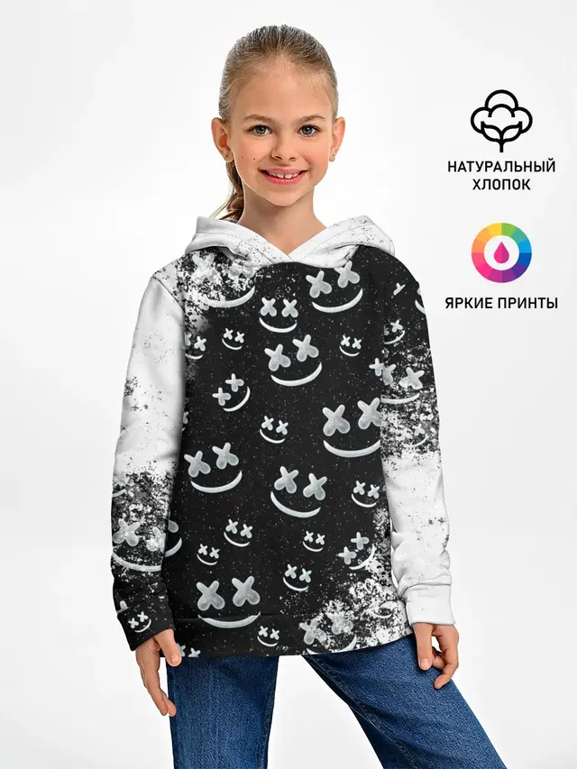 Детское худи с принтом «Marshmello»