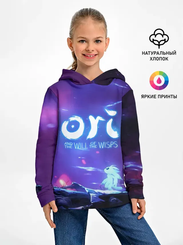 Детское худи с принтом «Ori (character)»
