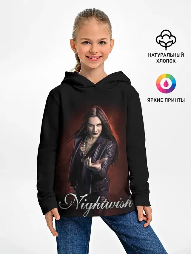 Детское худи с принтом «Разный рок — NIGHTWISH»