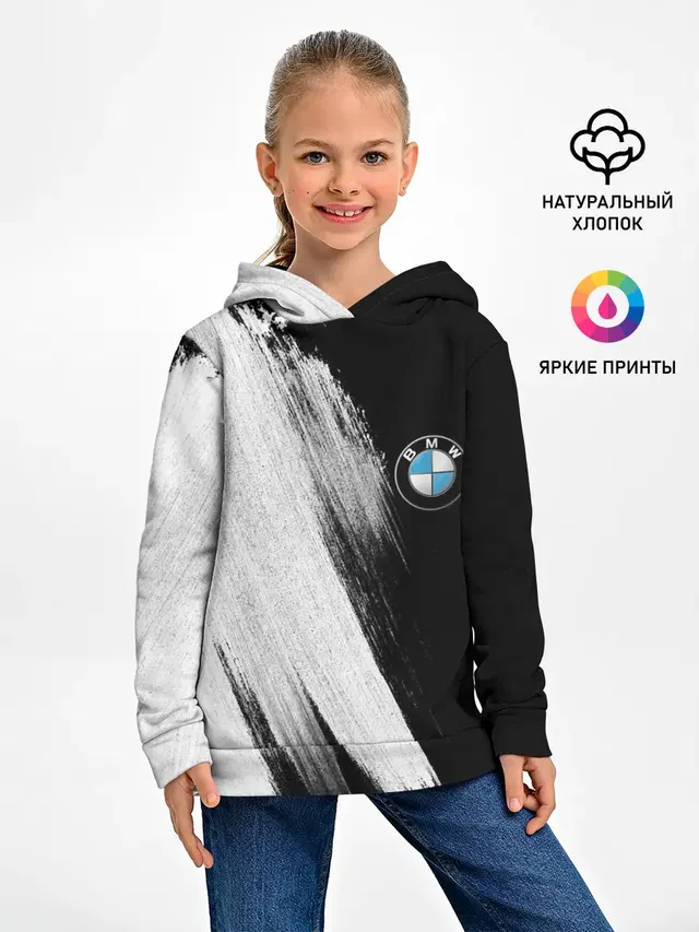 Детское худи с принтом «BMW»