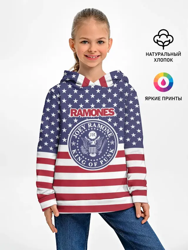 Детское худи с принтом «Ramones»