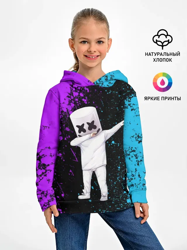 Детское худи с принтом «Marshmello»