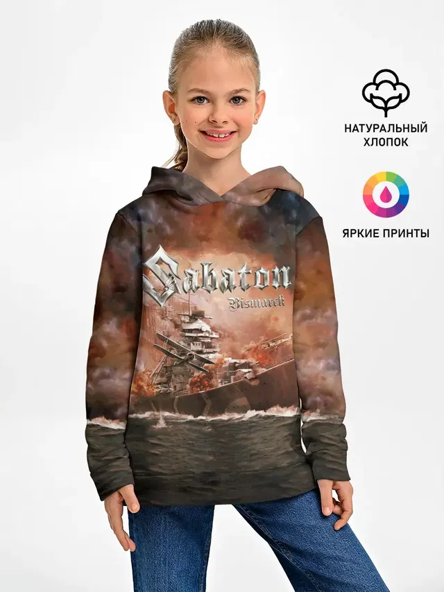 Детское худи с принтом «Sabaton»