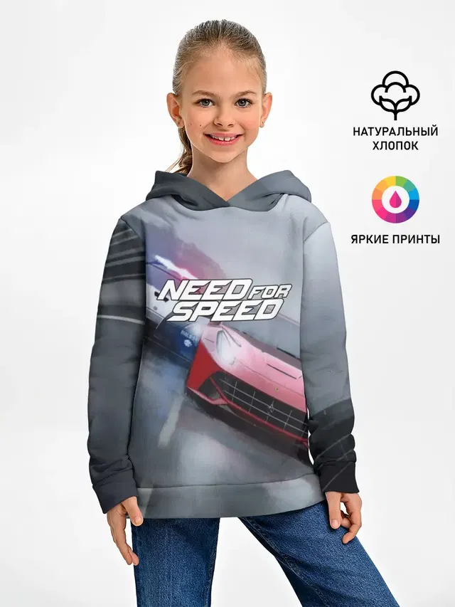 Детское худи с принтом «Ferrari — NEED FOR SPEED»