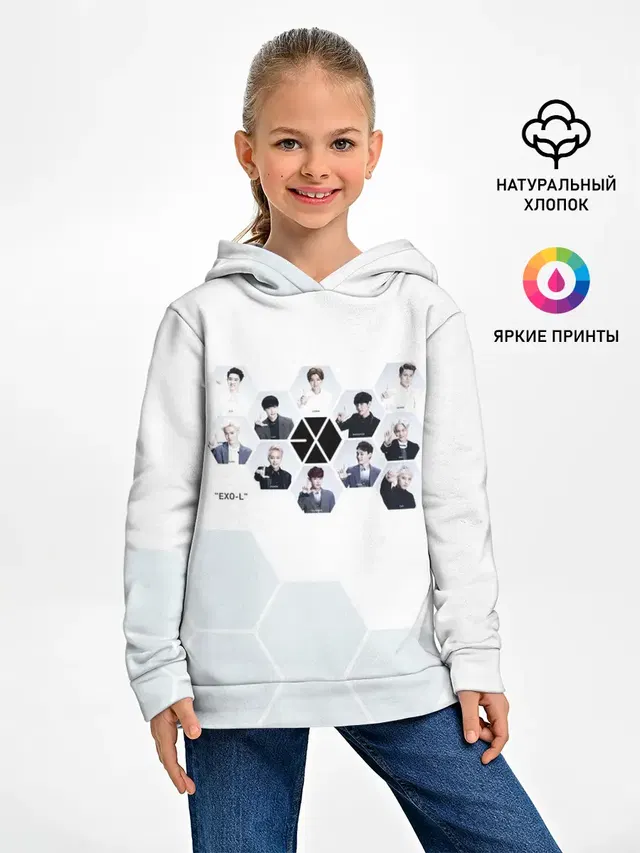 Детское худи с принтом «Exo»