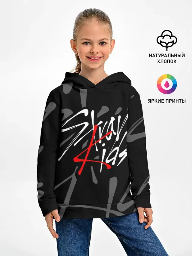 Детское худи с принтом «Stray Kids»
