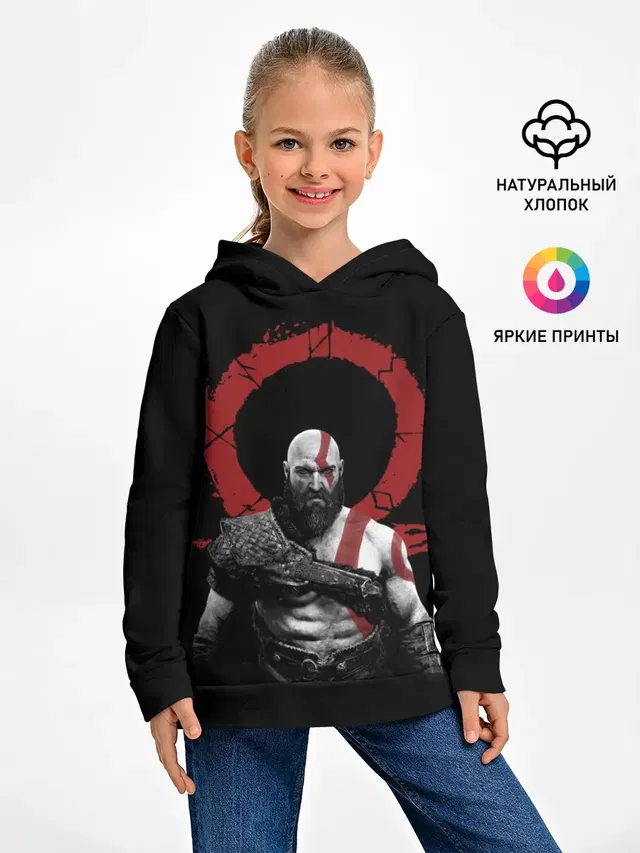 Детское худи с принтом «God of war — God of War 4»