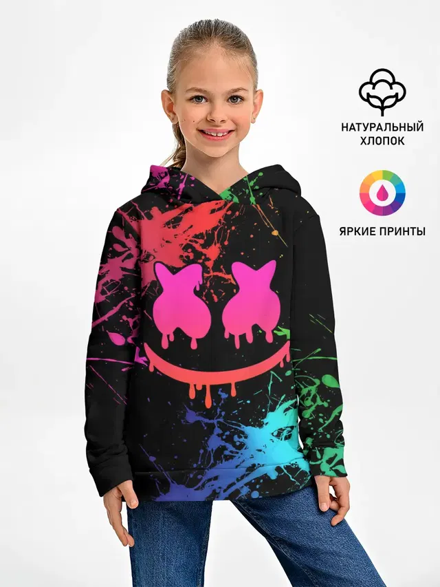 Детское худи с принтом «Marshmello»