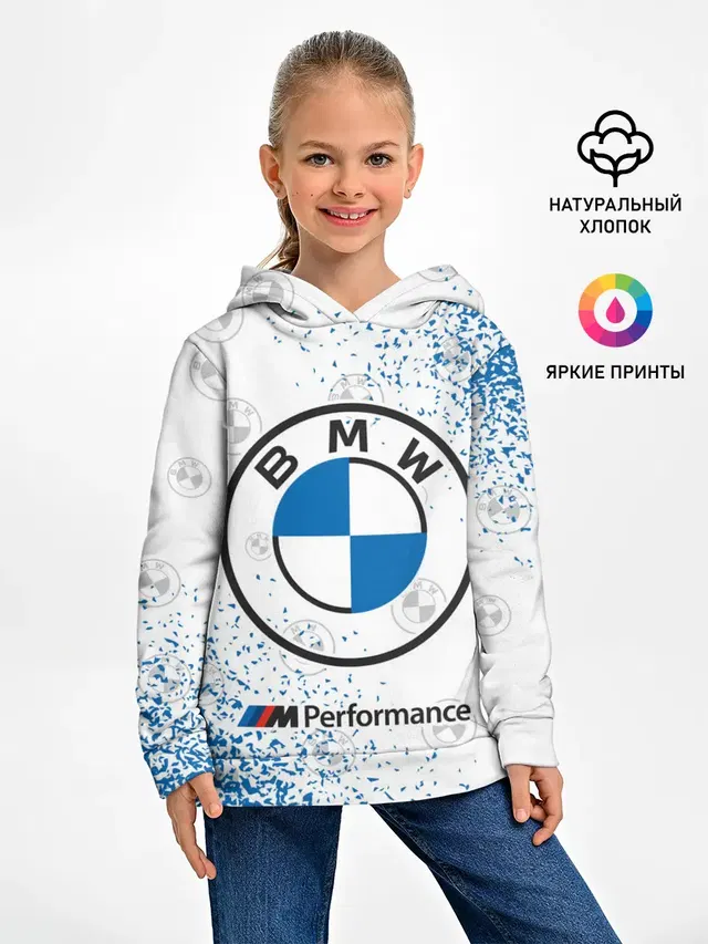 Детское худи с принтом «BMW»