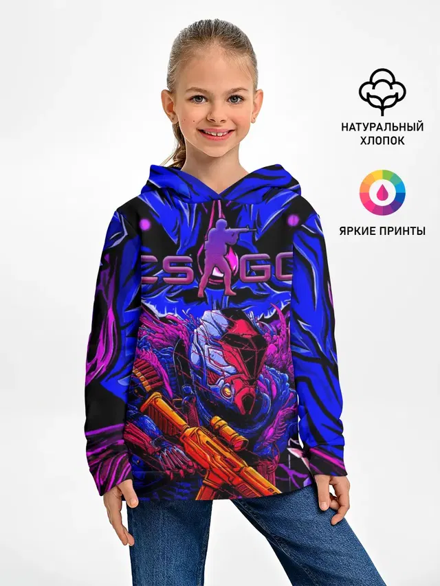 Детское худи с принтом «Counter-Strike — CS GO hyper beast IMBAskin»