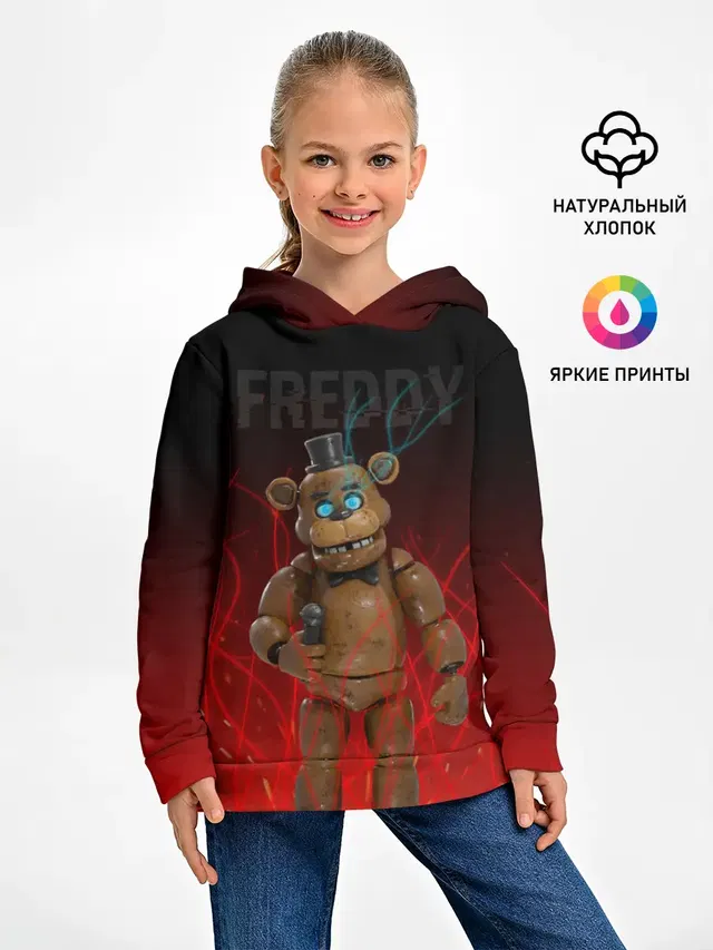 Детское худи с принтом «Five Nights At Freddy\s — FNAF FREDDY»