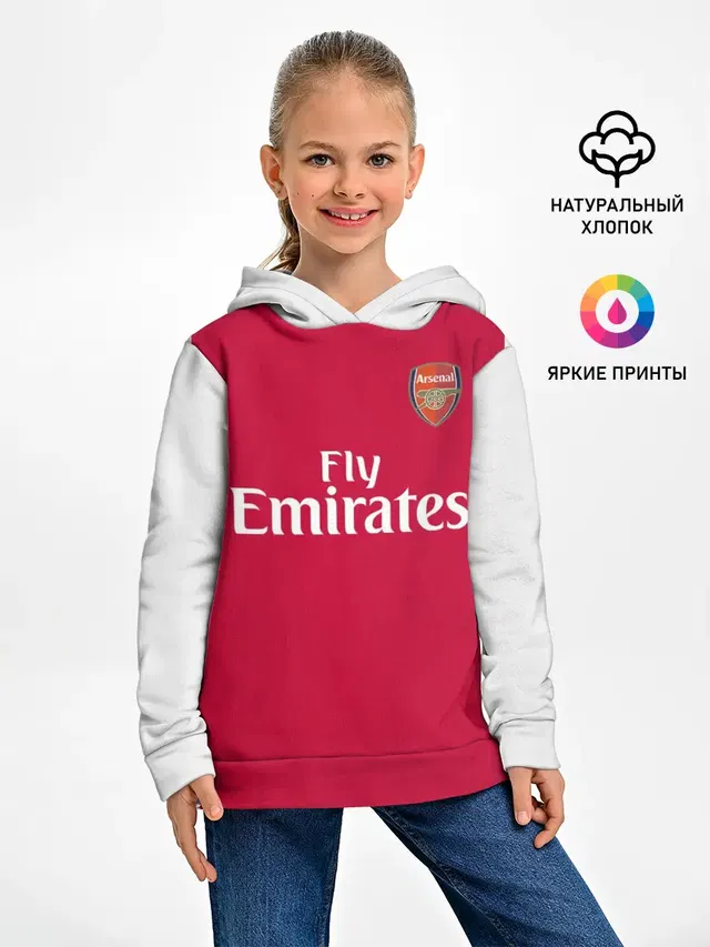 Детское худи с принтом «Арсенал — Arsenal home 19-20»