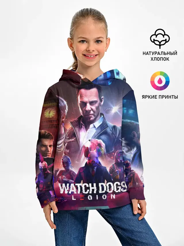Детское худи с принтом «Watch Dogs Legion»