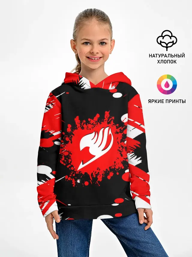 Хвост Феи красно-черная геометрия