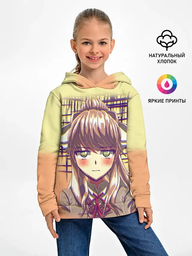 Детское худи с принтом «Doki Doki Literature Club — Game Doki Doki Literature Club»