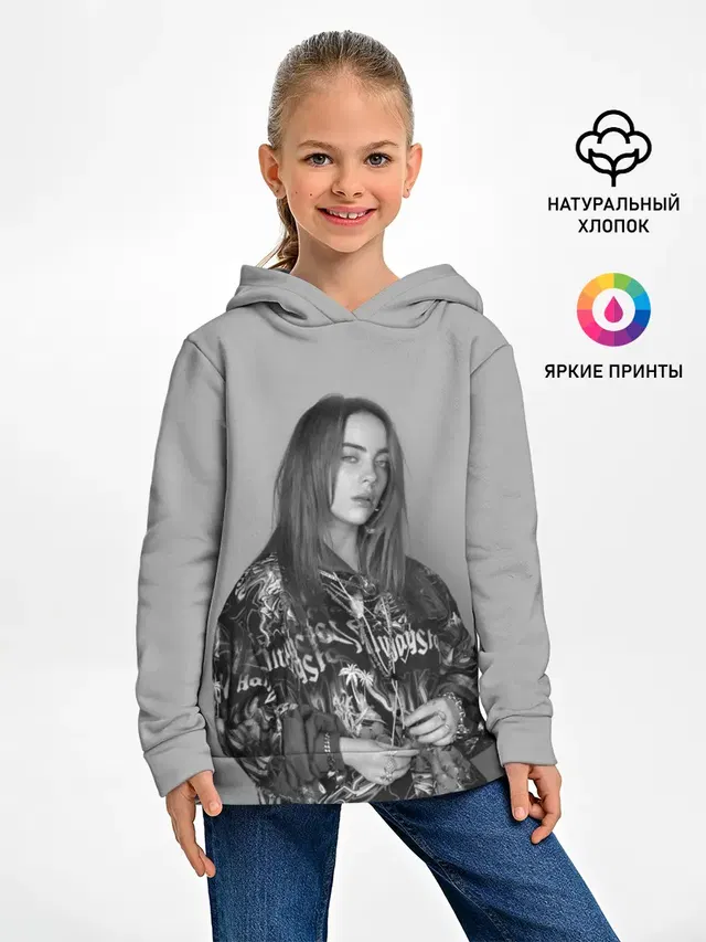 Детское худи с принтом «Billie Eilish»