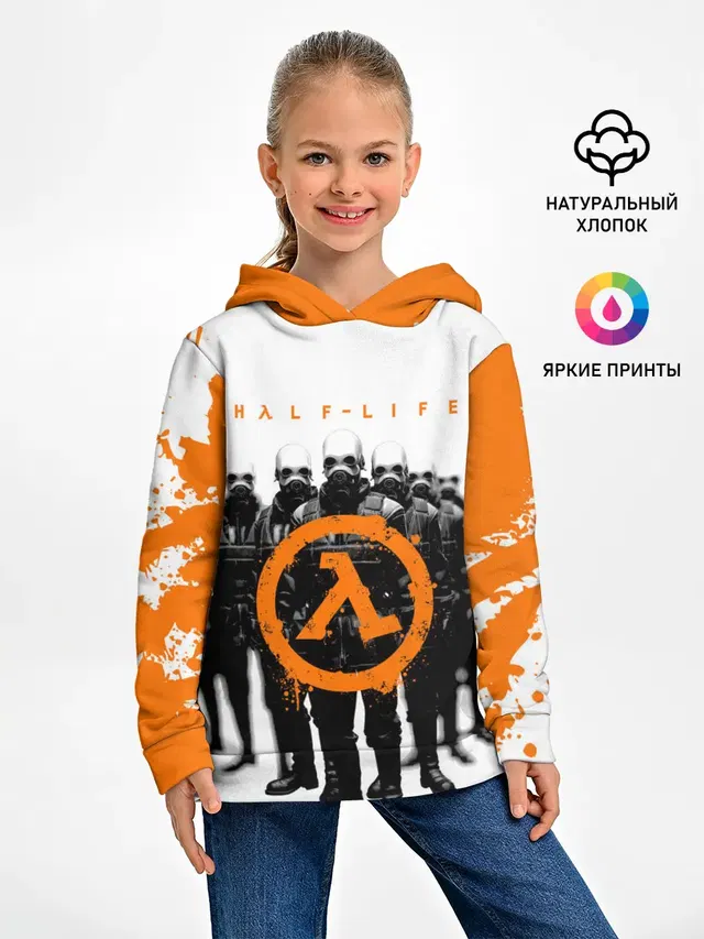 Детское худи с принтом «Half-Life — HL»