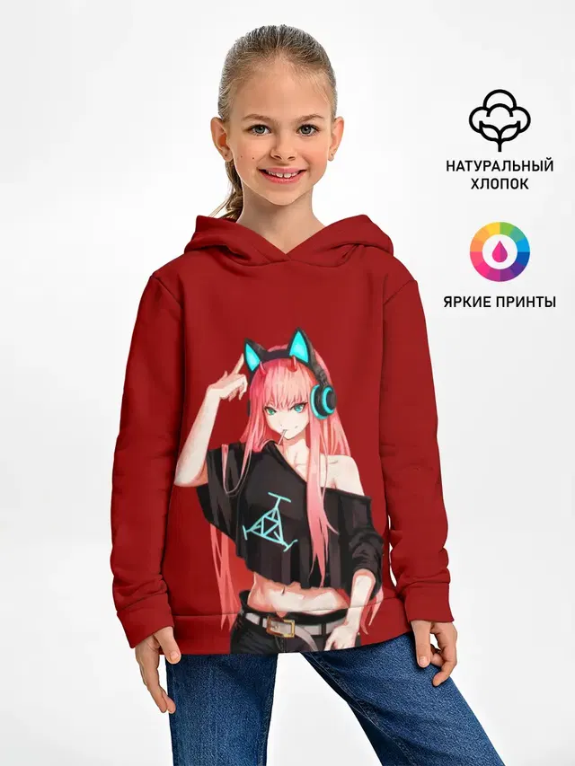 Детское худи с принтом «Anime lets play»