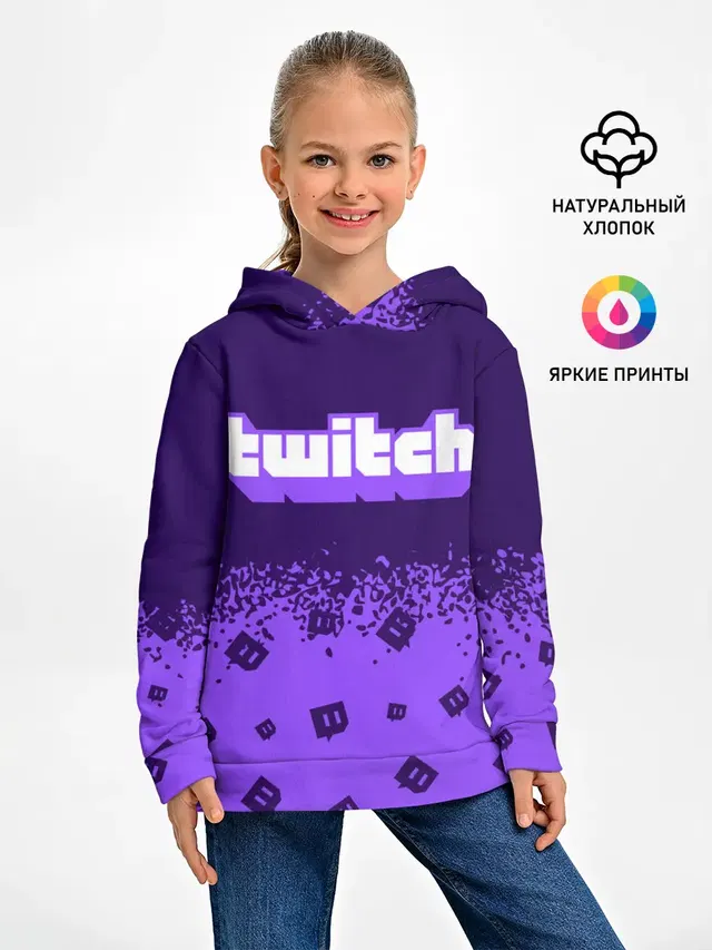 Детское худи с принтом «Разные игры — TWITCH — ТВИЧ»