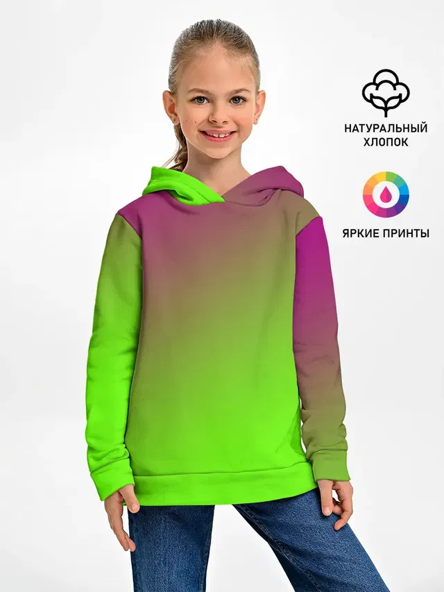 Детское худи с принтом «Tie-Dye — Кислотная»