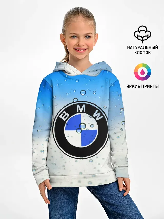 Детское худи с принтом «BMW»