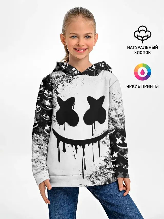 Детское худи с принтом «Marshmello»