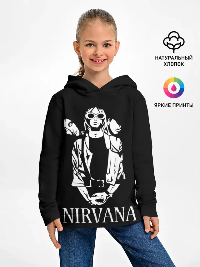Детское худи с принтом «Kurt Cobain»