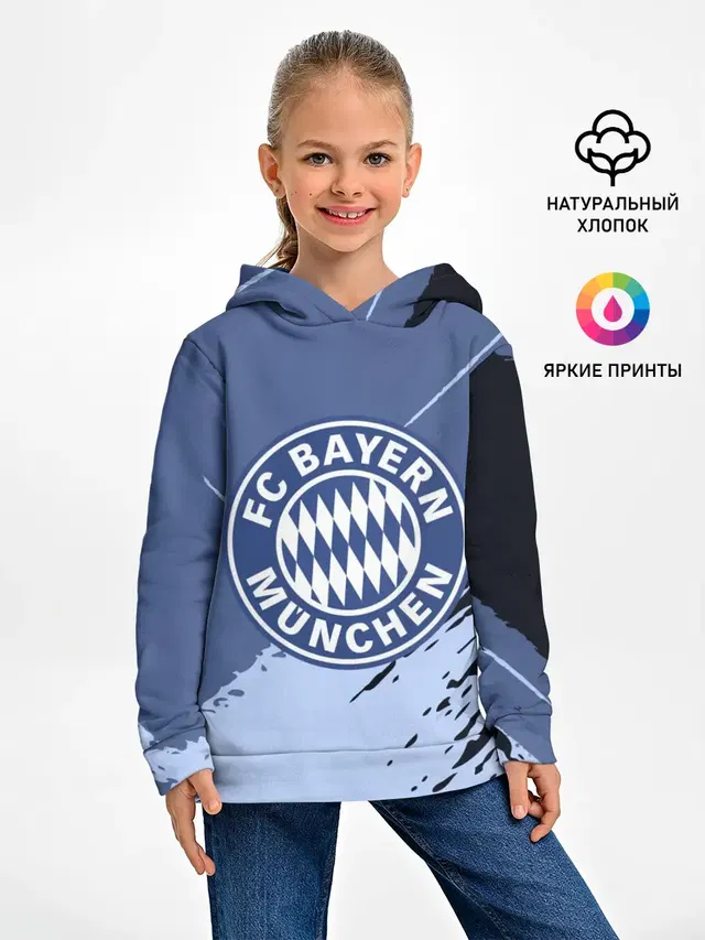 Детское худи с принтом «FC Bayern Munchen style»