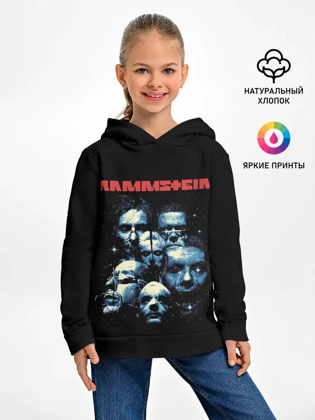 Детское худи с принтом «Rammstein — Rammstine band»