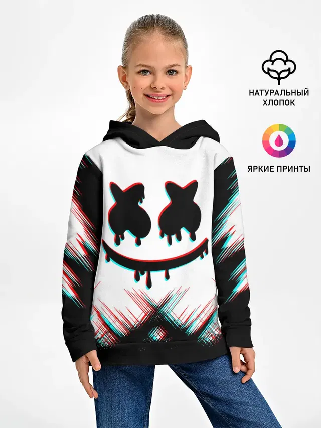 Детское худи с принтом «Marshmello — MARSHMELLO HALLOWEEN.»