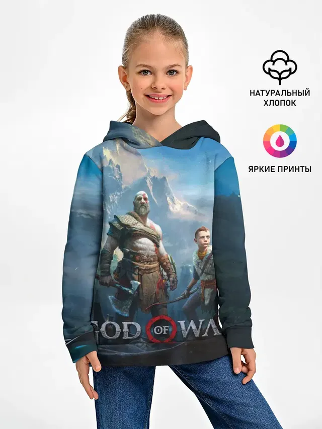 Детское худи с принтом «God of war»