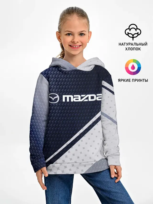 Детское худи с принтом «Mazda»