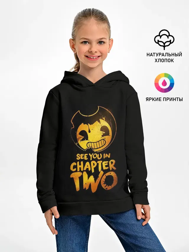 Детское худи с принтом «Bendy and the ink machine»