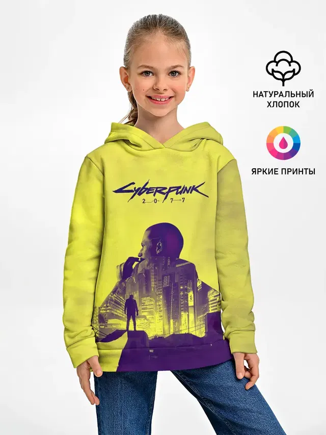 Детское худи с принтом «Cyberpunk 2077»