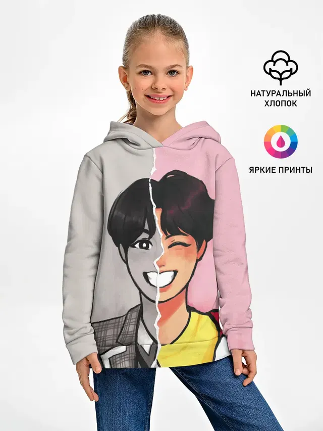 Детское худи с принтом «BTS — K-Pop»