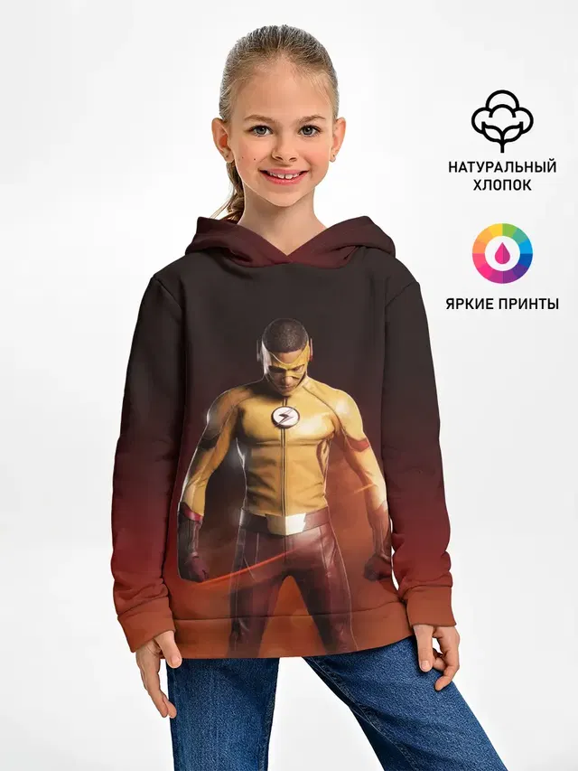 Детское худи с принтом «Флэш — Wally West»